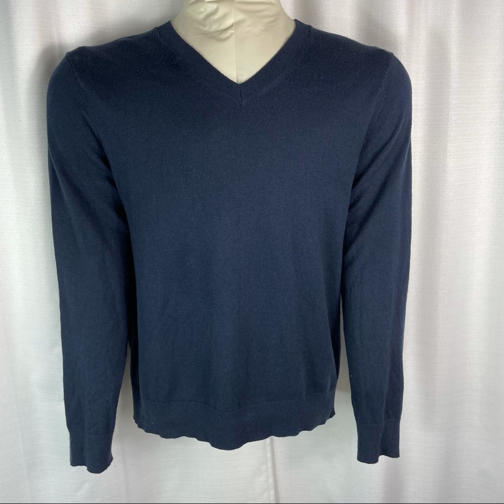 Men’s Banana Republic Cashmere Blend Navy V-Neck sweater S